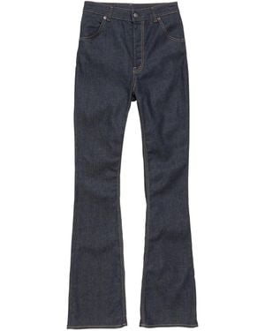 Acne Studios Pantalon Évasé À Détail De Nœud - Bleu