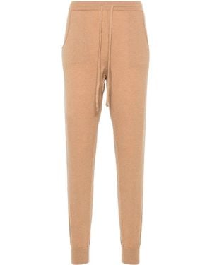 Teddy Cashmere Milano Mid-Rise Track Trousers - Natural