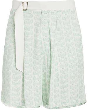 WHYAT Belt Pattern Shorts - White