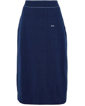 Stella McCartney High-Waisted Midi Skirt - Blue