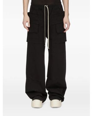 Rick Owens Quilted-Pocket Cargo Trousers - Black