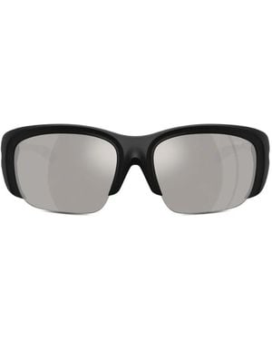 DIESEL Semi-Rimless Wrap-Around Sunglasses - Grey