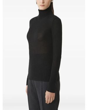 Lanvin タートルネック リブセーター - ブラック