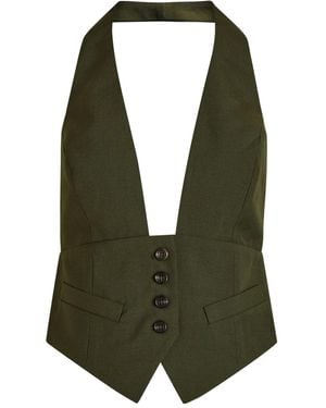 Ronny Kobo Alesis Button Halterneck Vest - Green