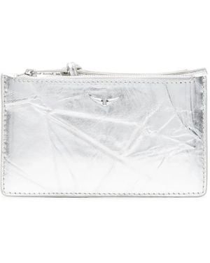Zadig & Voltaire Long Eternal Metallic Coin Purse - White
