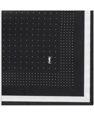 Saint Laurent Silk Scarf - Black