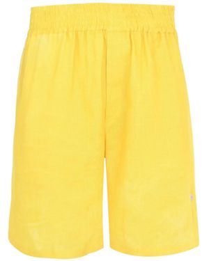 Roberto Cavalli Elastic-Waistband Shorts - Yellow