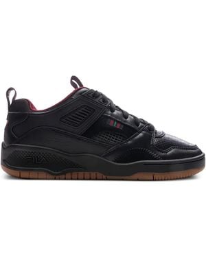 Fila Corda Lux Perforated-Panel Sneakers - Black