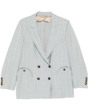 Blazé Milano After You Everynight Check-Pattern Blazer - White