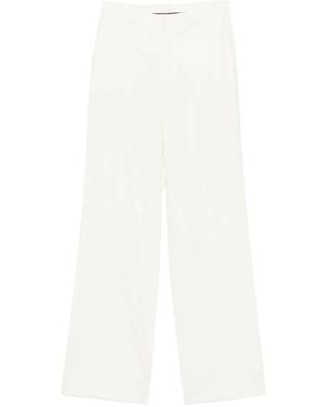 Tagliatore Pressed-Crease Wide-Leg Trousers - White