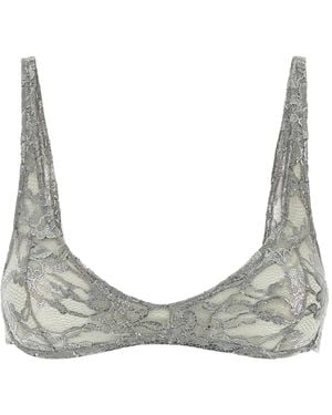 The Attico Lace Bralette - Grey