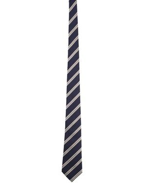 Giorgio Armani Striped Tie - White