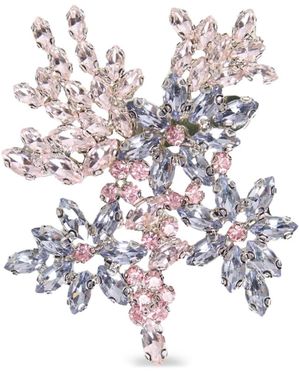 Erdem Broche Con Motivo Floral - Blanco