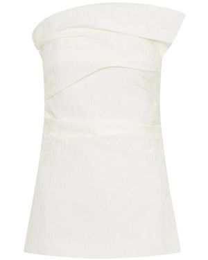 Anna Quan Valletta Strapless Draped Blouse - White