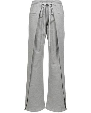 SRVC Studio Origami Layered-Design Drawstring Track Trousers - Grey