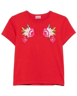 KENZO Floral-Embroidered T-Shirt