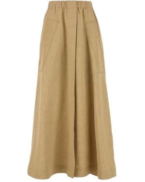 Co. Pleated A-Line Skirt - Natural
