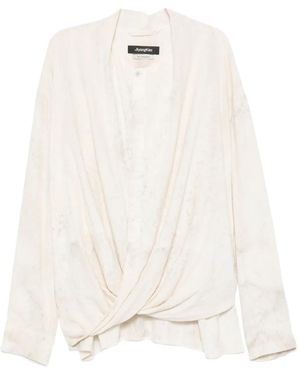 JiyongKim Draped Shirt - White