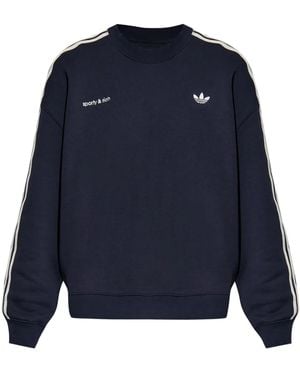 adidas X Sporty & Rich 3-Stripes Sweatshirt - Blue