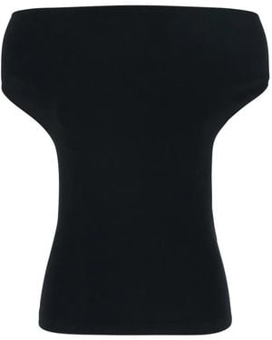 Semicouture Angels Strapless Top - Black