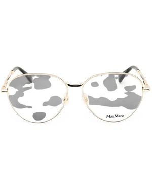 Max Mara Pilot-Frame Glasses - White