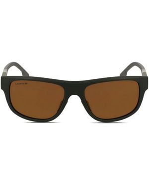 Lacoste Square-Frame Sunglasses - Brown