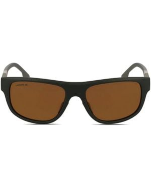 Lacoste Square-Frame Sunglasses - Brown