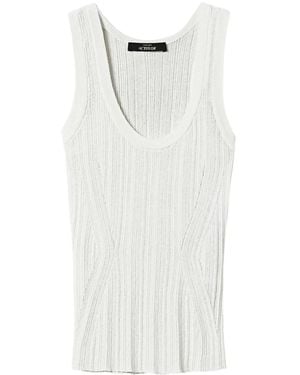 Twinset Ribbed Tank Top - White