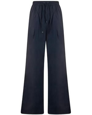 Herno High-Waisted Wide-Leg Pants - Blue
