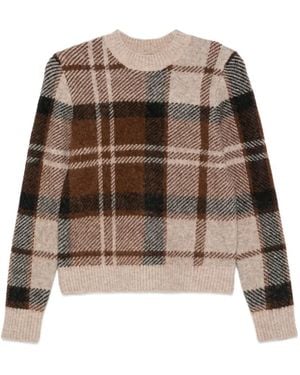 Barbour Glendyn Tartan-Check Sweater - Brown