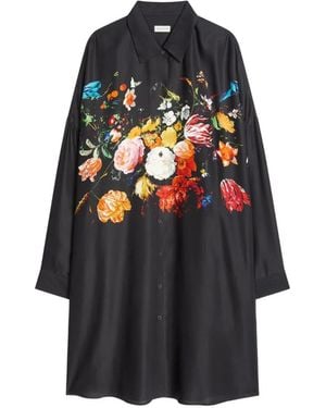 Dries Van Noten Viscose Shirt Dress - Black
