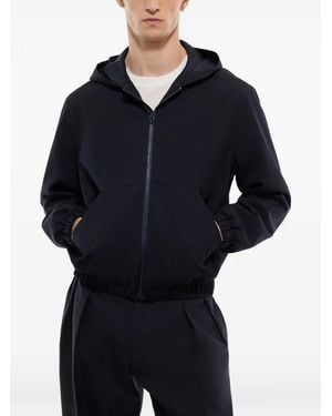 Fursac Hooded Zip-Fastening Jacket - Blue