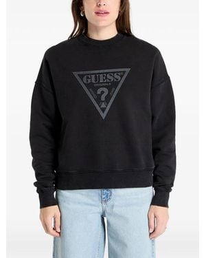 Guess Jersey Con Logo Estampado - Negro