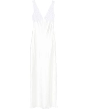 Atu Body Couture Lace V-Neck Maxi Dress - White