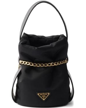 Prada Mini Sac Seau Petit Sac - Noir