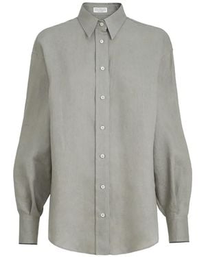Brunello Cucinelli Linen Shirt - Grey