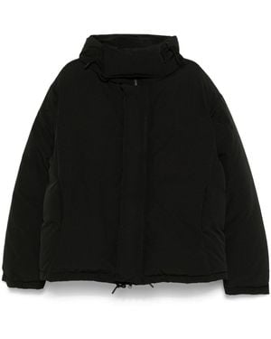 Frankie Shop Padded Concealed-Zip Drawstring Hooded Jacket - Black