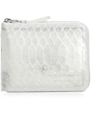 Comme des Garçons Snakeskin-Effect Wallet - White