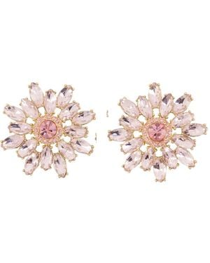 Self-Portrait Flower-Shaped Earrings - Pink