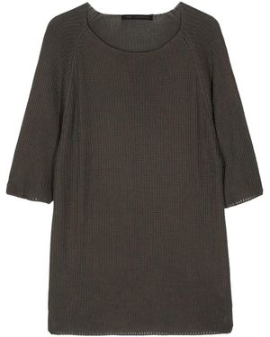 Forme D'expression Short-Sleeve Knitted Jumper - Black