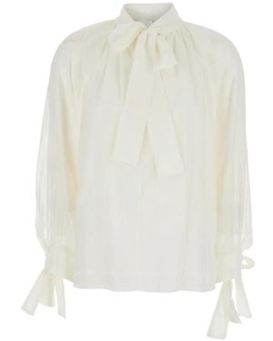 Tela Bow-detail Cotton Blouse - White