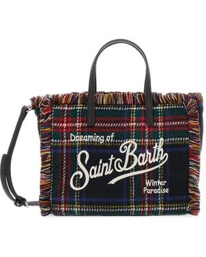 MC2 Saint Barth Tartan-Check Tote Bag - Black