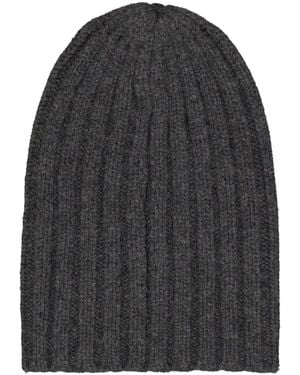 Laneus Ribbed-Knit Beanie - Grey