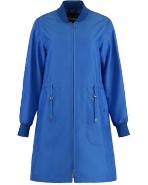 Moorer Amarilli Drawstring-Waist Coat - Blue