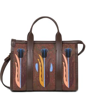 Etro X Agostino Iacurci Embroidered Tote Bag - Brown