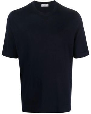 Ballantyne Round Neck Cotton T-Shirt - Blue