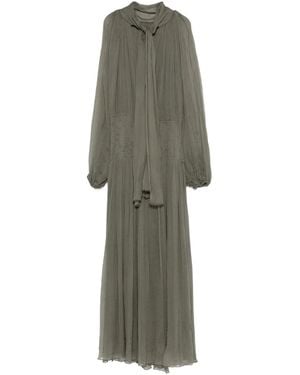 Atu Body Couture Tied Plissé Maxi Dress - Green