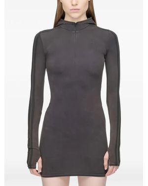 adidas X Avavav Logo-Embroidered Hooded Mini Dress - Black