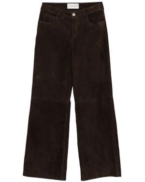 Nour Hammour Milo Suede Trousers - Black
