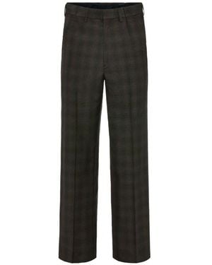 Maison Margiela Check-Pattern Tailored Trousers - Black